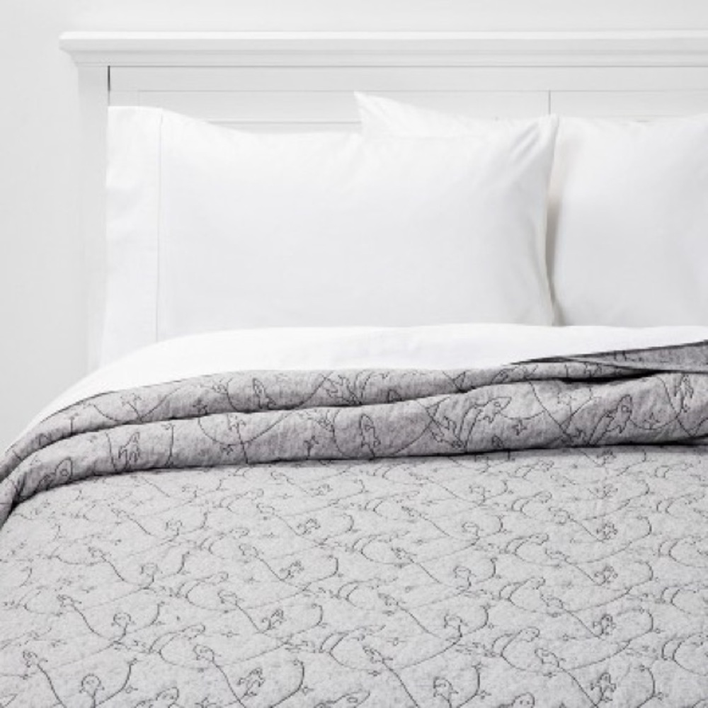 Pillowfort Gray Quilted Bedding